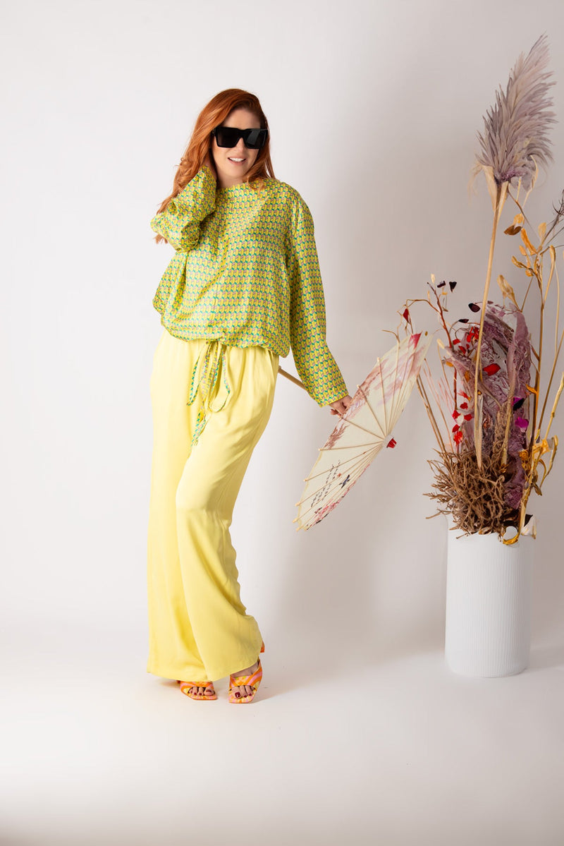 SIERA YELLOW SPRING SUMMER TOP