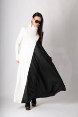 Black White Turtleneck Dress VIVIAN