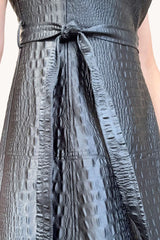Croc Embossed Vegan Leather Dress Sicilia