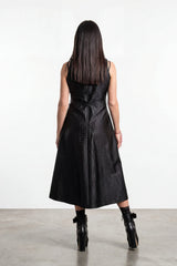 Croc Embossed Vegan Leather Dress Sicilia