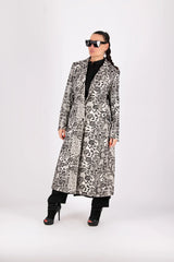 ASTELA BLACK WHITE COAT