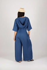 Linen Hooded Jumpsuit REGINA