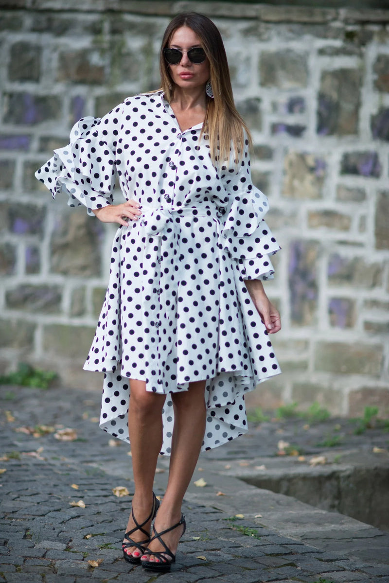 KAMI POLKA DOTS COTTON DRESS