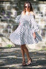 KAMI POLKA DOTS COTTON DRESS