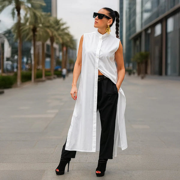 Cotton summer white Shirt SELIN