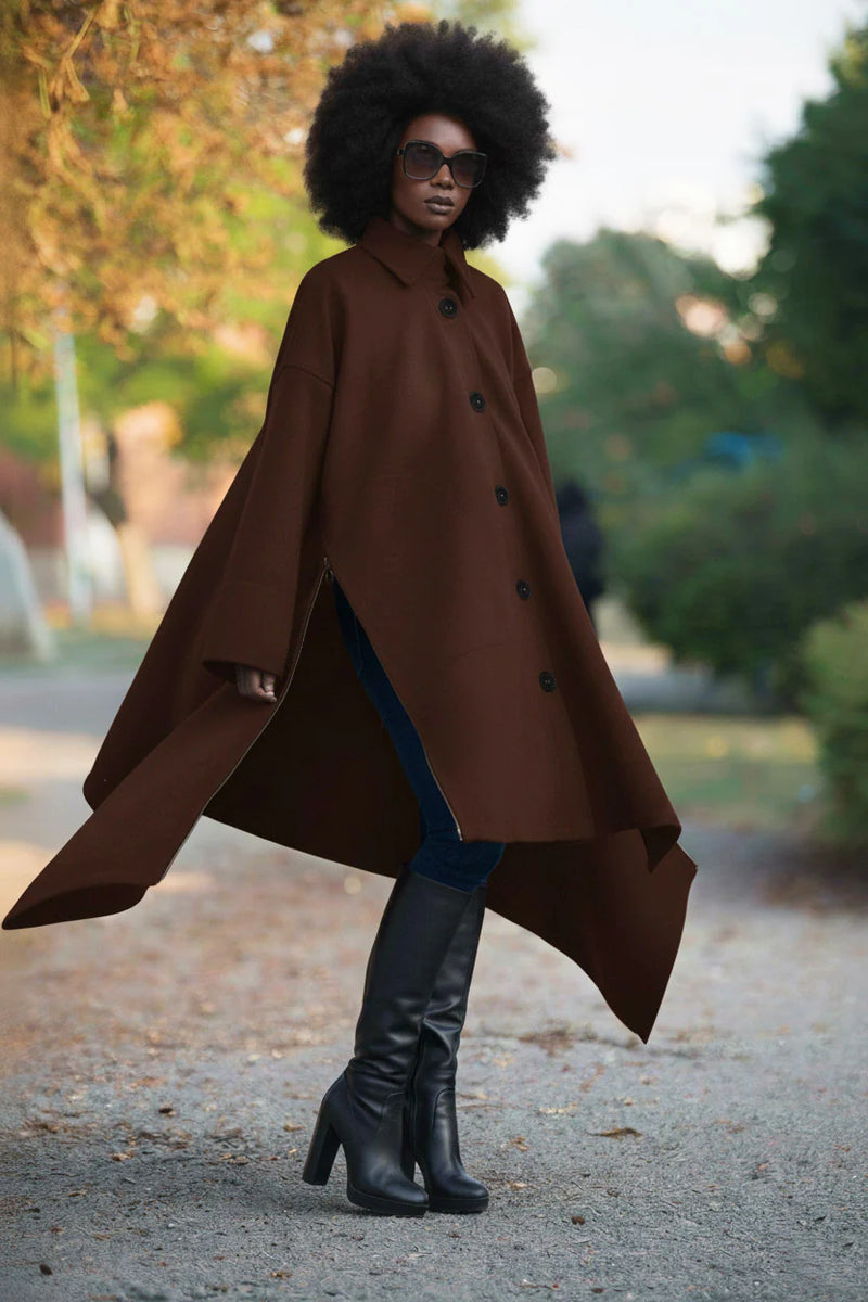 Brown Women Maxi Coat FEDERICA
