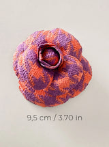 CAMELIA Fabric Rose Flowers brooch