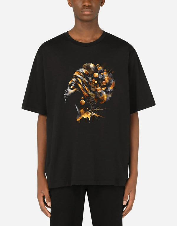 Gold African woman Tshirt