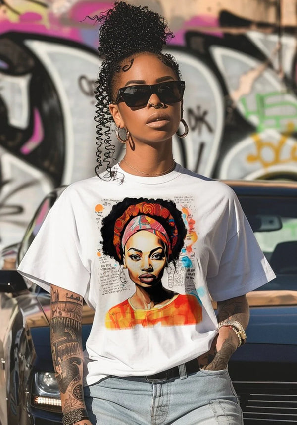 Graphic African woman T shirt