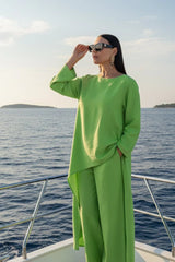 Green Linen Pants JESIKA
