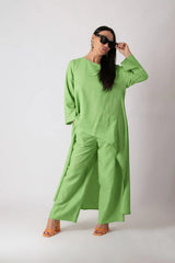 Green Linen Pants JESIKA