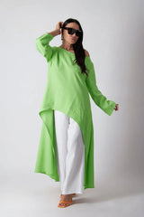 Green Linen Top JESIKA