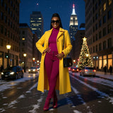 Yellow A Line Coat Kiara