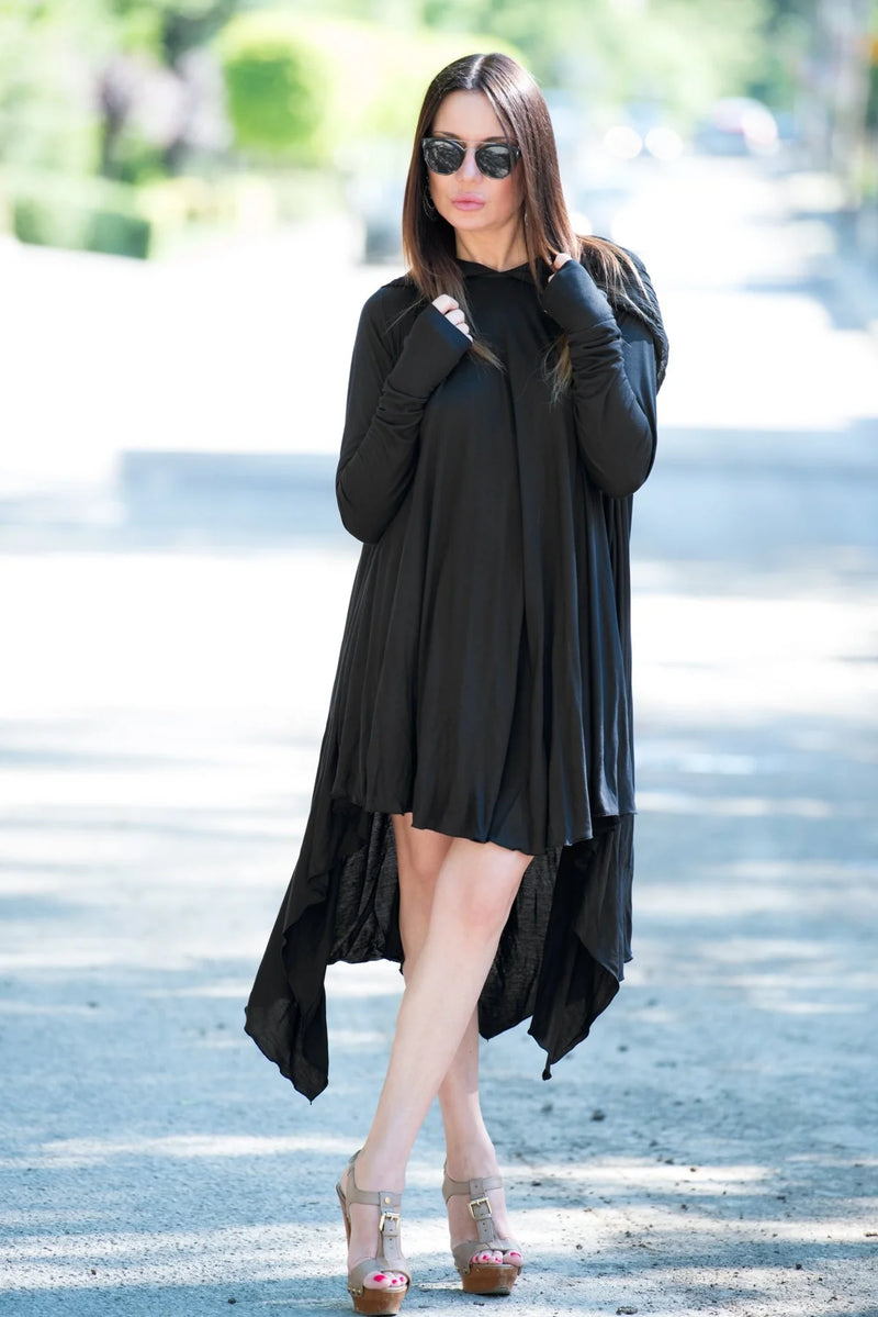 ANIE BLACK Hooded Tunic SALE