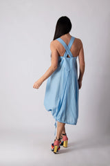 DFold Clothing KATE Linen Dress - Back View