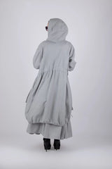 DFold Clothing EUGF Linen Hooded Jacket - Back View