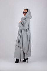 DFold Clothing EUGF Linen Hooded Jacket - Side View