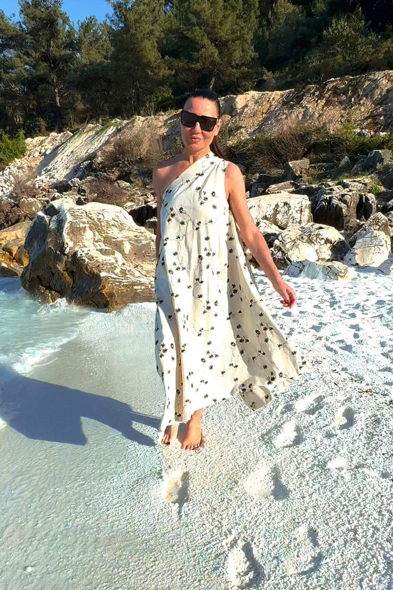 Linen One Shoulder Dress TIFFANY Linen One Shoulder Dress TIFFANY