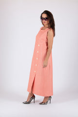 Linen Summer Sleeveless Dress PRIMA - EUG FASHION