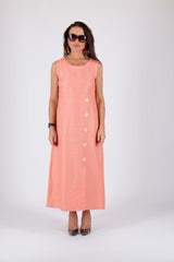 Linen Summer Sleeveless Dress PRIMA - EUG FASHION