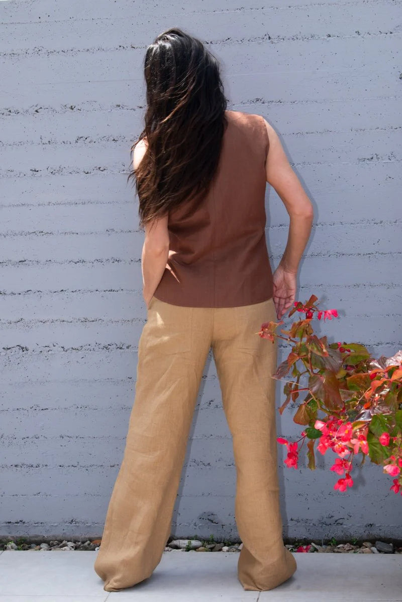 Sleeveless Linen Top GENOA