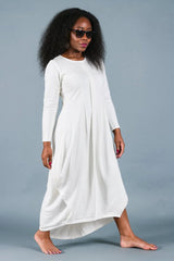 Long Cotton Black dress BENITA