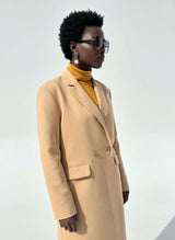Long Elegant Beige Coat Lorna