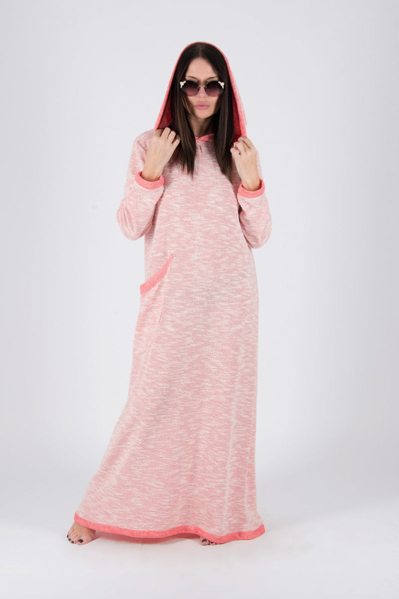 Long Hooded Dress Linda - EUG FASHION