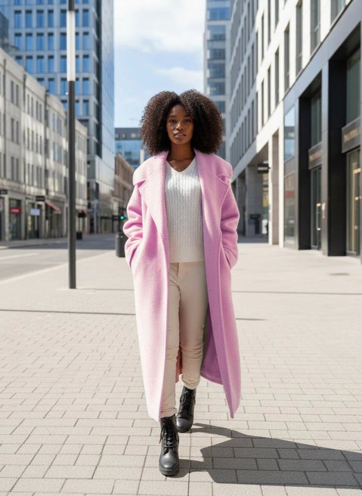 Loose Winter Pink Coat SIRI