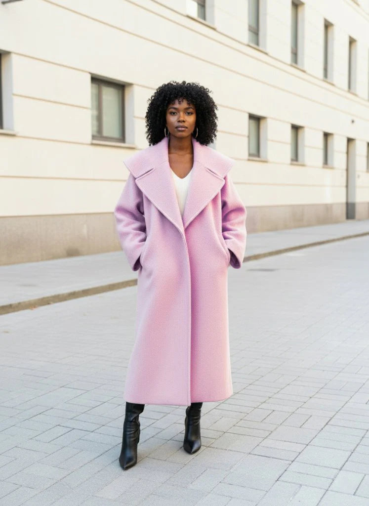 Loose Winter Pink Coat SIRI