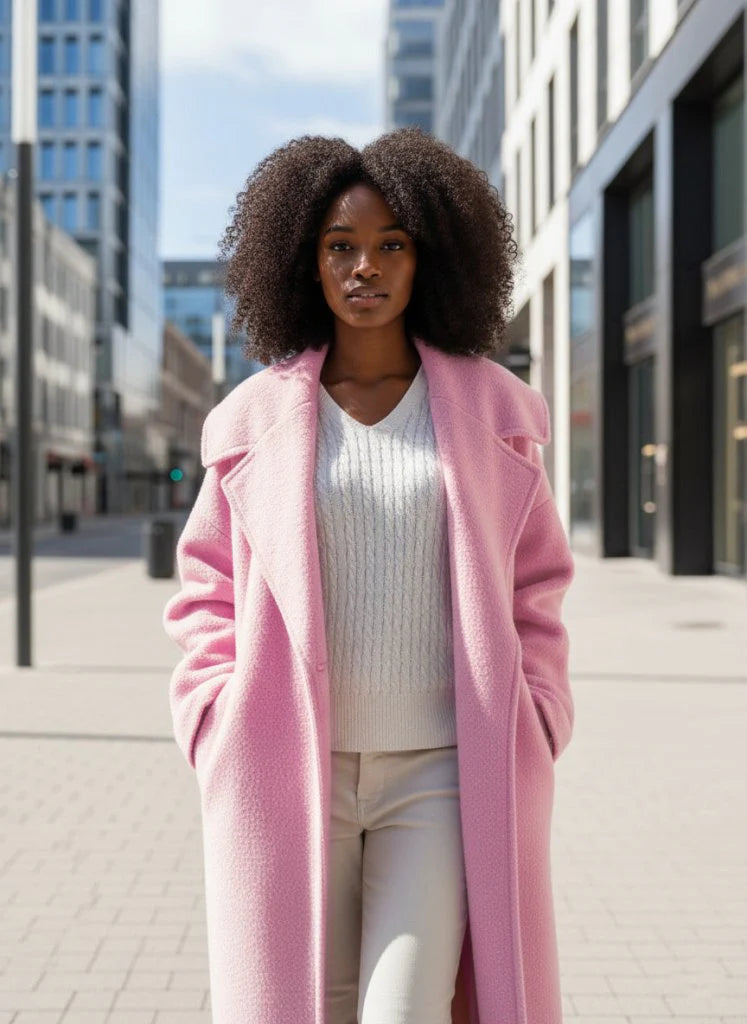 Loose Winter Pink Coat SIRI