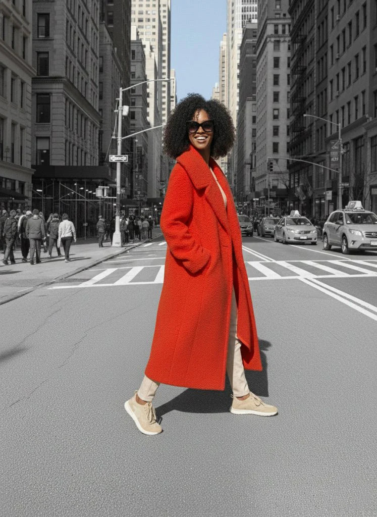 Loose Winter Red Coat SIRI