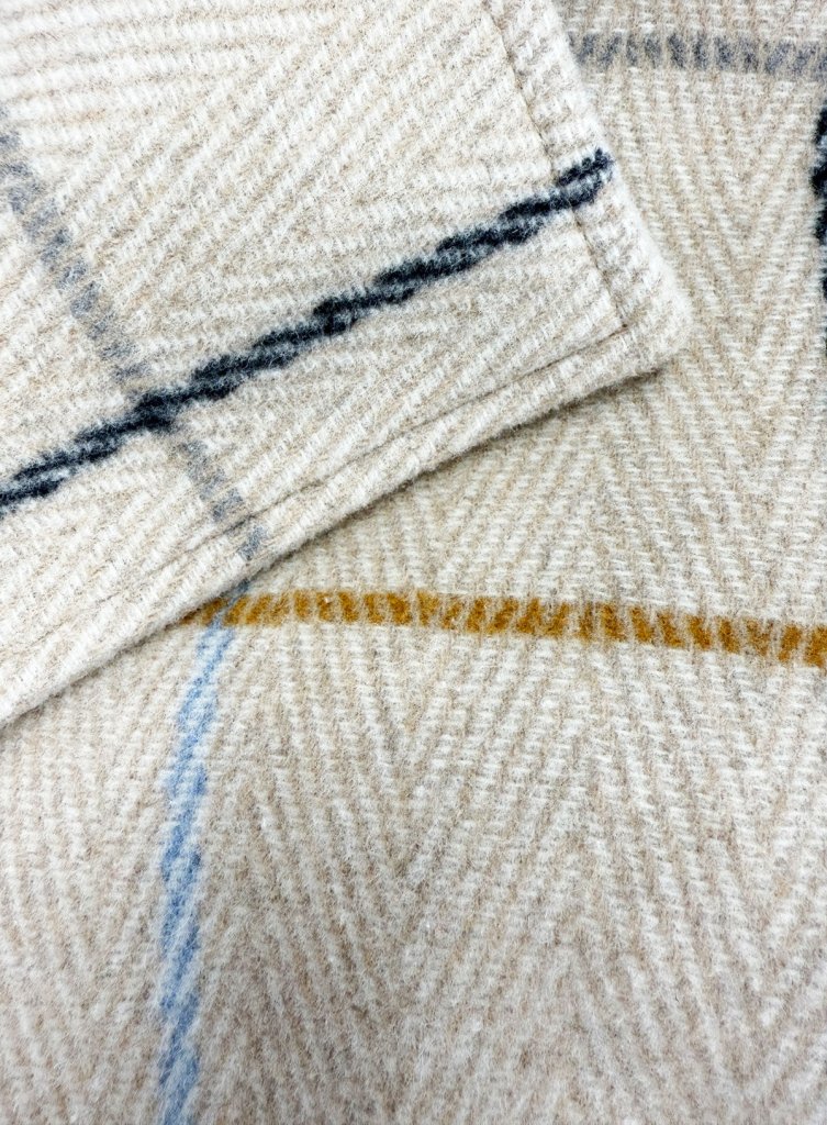 Plaid High-Low Coat, Double-Breasted Asymmetrical Fit Albena