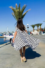 KOSARA Polka Dots Dress