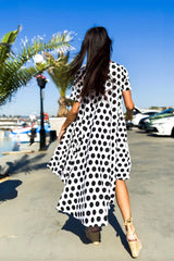 KOSARA Polka Dots Dress