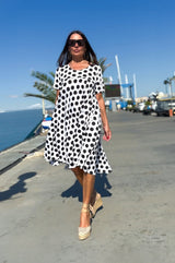 KOSARA Polka Dots Dress