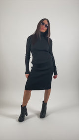 Turtleneck cotton knitting dress MIA SALE