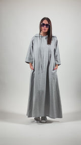 DOMENICA Linen Hooded Dress