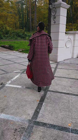 OFELIA Pink Houndstooth Coat