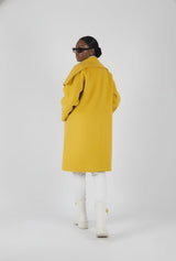 Yellow Elegant Wide Coat HELEN