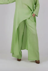 Green Linen Pants JESIKA