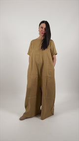 VALENTIN Linen Wide Plus Size Jumpsuit