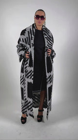 OFELIA Winter Wool Houndstooth Coat