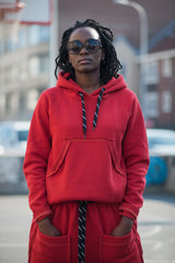 Two pieces Red Hooded Tracksuit MEGAN