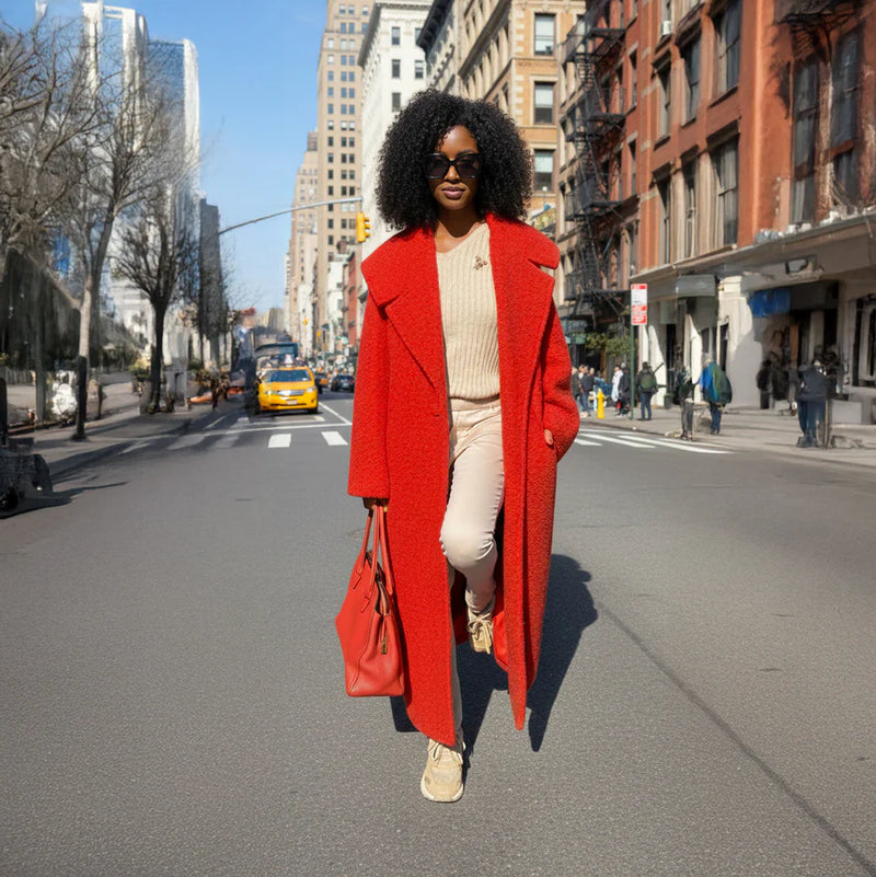 Loose Winter Red Coat SIRI