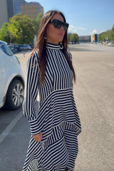 DOA stripe Flounces Dress