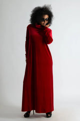 VIVIAN TURTLENECK VELVET DRESS