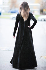 VIVIAN TURTLENECK VELVET DRESS - DFOLD CLOTHING