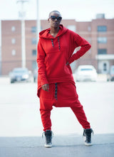 Two pieces Red Hooded Tracksuit MEGAN