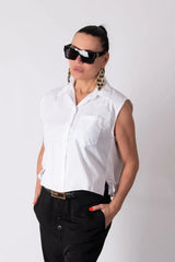 White Short Cotton Shirt SOLL